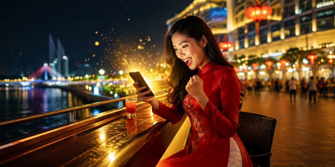 Người chơi cá cược thể thao tại Đà Nẵng với cảnh biển nền